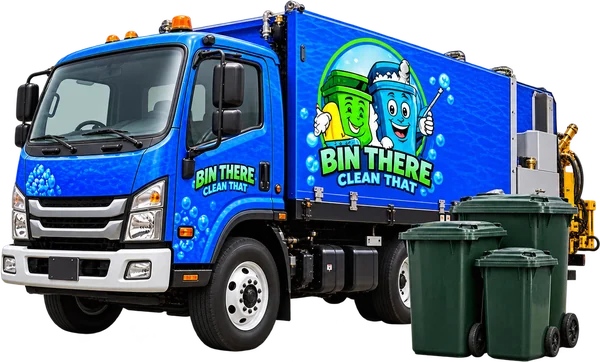 Bin There Clean That truck with trash bins